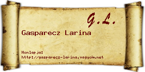 Gasparecz Larina névjegykártya